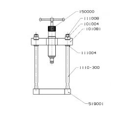 PUENTE HIDRÁULICO FORZA PARA EXTRAER BULONES O SILENT-BLOCKS